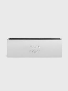 Celine Silver Tone Triomphe Slim matches box